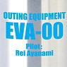 Eva & Logos Vacuum Double Structure Pilots Slim Bottle 320ml EVA-00 Rei (Anime Toy)