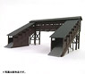 Pre-colored Bridge Over Railway (Brown) (Unassembled Kit) (Model Train)