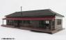 Pre-colored Local Station House (Brown) (Unassembled Kit) (Model Train)