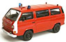 VW T3-bバス 消防隊 (レッド/ホワイト) (ミニカー)