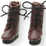 Lace-up Short Boots (Dark Brown) (Fashion Doll)