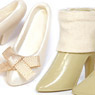 High Heels (White) & Short Boots (Beige) (Fashion Doll)