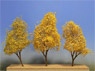 `Tree of N` #3 Autumn leaf color Tree - Yellow Three colors (3pcs.) (Model Train)