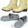 Engineer boots (beige) & rubber sole (gray) (Fashion Doll)