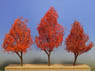 `Tree of N` #5 Autumn leaf color Tree - Red Three colors (3pcs.) (Model Train)