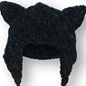 Snotty cat Nekomimi Knit Hat (Black) (Fashion Doll)