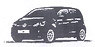 VW up! 4ドア 2012 (ブラックパール) (ミニカー)