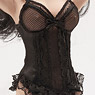 Very Cool 1/6 Lace Corset with Garter Stocking Set (Black) (Fashion Doll)