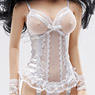 Very Cool 1/6 Lace Corset with Garter Stocking Set (White) (Fashion Doll)
