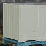 12f Container End Panel with Two Ribs Side Open Two-way (Door Ribs Less) Paintless (Model Train)