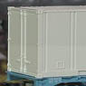 20f Container Four Ribs Less End Panel Open One-way Paintless (Model Train)