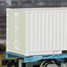 20f Container end panel and side panel (with One-way Ribs) L Type Open Two-way (Door Ribs Less) Paintless (Model Train)