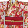 PNM Kimono Set -Sakuragasane- (Red x Navy) (Fashion Doll)