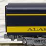 Alaska Railroad Smoothside Passenger Car (Navy/Yellow) (Add-On 4-Car set) (Model Train)