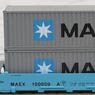 Gonderson MAXI-I Double Stack Car MAERSK #100059 with MAERSK Containers (5-Car Set) (Model Train)