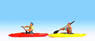 37809 (N) カヌーを漕ぐ人 (Kayaks) (鉄道模型)
