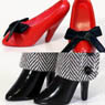 High Heels (Red) & Short Boots (Black) (Fashion Doll)