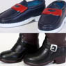 Engineer Boots (Dark Brown) & Loafers (Blue) (Fashion Doll)