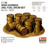 WWII ドイツ 200リットル燃料ドラム缶セット (プラモデル)