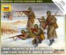 Soviet Infantry WWII (Winter Uniform) - 5 fig (Plastic model)