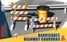 Barricade & Highway Guardrail Set (Plastic model)