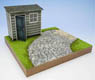 1/24 Garden C w/Cobblestone Streets and Hut (Craft Kit) (Accessory)