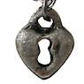 Wicked Style Heart Padlock Necklace (Antique Silver) (Fashion Doll)