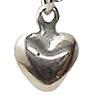 Romantic Girly! Well-padded Heart Necklace (Silver) (Fashion Doll)