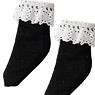 Picco D Lace Frill Socks (Black) (Fashion Doll)