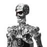 ReAction - 3.75 Inch Action Figure: Terminator / Series 1 - T-800 Endoskeleton (Chrome Version) (Completed)