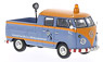 VW T1 Extended Cab `VW-Service` (Orange/Blue) (Diecast Car)