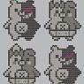 ダンガンロンパ1・2 モノクマ＆モノミ天竺パーカー MIX GRAY XL (キャラクターグッズ)