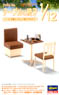 1/12 Table & Chair of Family Restaurant (Plastic model)