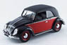 VW カルマン カブリオ (1949) ブラック/レッド (ミニカー)
