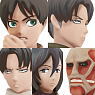Attack on Titan Semi-solid Magnet 5 pieces (Anime Toy)