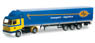 (HO) Scania 143 Streamline canvas curtain semi trailer `ASG` (S) (Model Train)