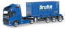 (HO) Volvo FH GL 20ft.Bulk Container Semi-Trailer `Bruhn` (Model Train)