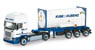 (HO) Scania R 2013 TL Gas Container Semi-trailer `Kube & Kubenz` (Model Train)