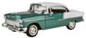 1955 Chevy Bel Air Coupe (white/d-green) (ミニカー)