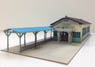 1/80 Japanese Famous Train Station Series Ueda Kotsu Bessho-onsen Station Building Paper Kit (Pre-colored Kit) (Model Train)