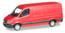 (HO) Mercedes-Benz Sprinter 2013 box-type flat roof, flame red (Model Train)