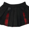 PNS Punk Pleats Skirt (Black x Red Check) (Fashion Doll)