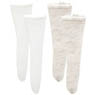 PNS Rumpled Soft Nit Socks B Set (White x Beige) (Fashion Doll)