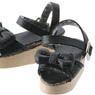 Ribbon Wood Sole Sandal (Black) (Fashion Doll)