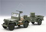 Jeep Willys (Army Green) *Trailer and accessories included (Pre-built AFV)