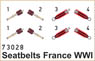 WWI France Air Force Cloth Seatbelts (Plastic model)