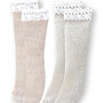 Komorebimori no Oyofukuyasan [Fluffy Lace Knit Socks C Set] (Beige & Light Gray) (Fashion Doll)