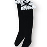 Komorebimori no Oyofukuyasan [Lolita Knee-high Socks] (White x Black) (Fashion Doll)