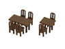 [Miniatuart] Diorama Option Kit : Table & Chair C (Unassembled Kit) (Model Train)