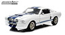 1967 Shelby GT-500 - White with Blue Stripes (with Shelby Hood) (ミニカー)